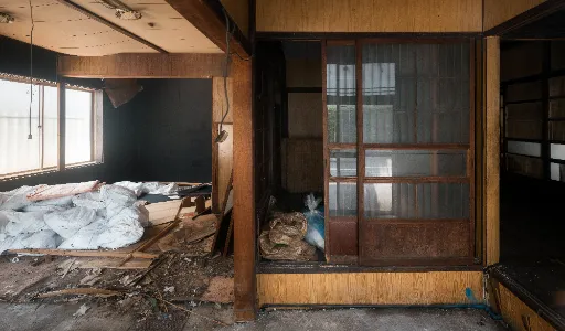 cluttered haunted house background 1