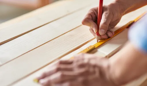 preparation wooden planks by carpenter 1